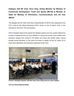 Dialogue with Mr Chan Chun Sing, Acting Minister for