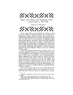 Henry Lane Wilson and Republican Policy toward Mexico, 1913-1920