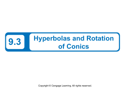 Hyperbolas and Rotation of Conics