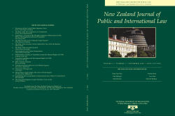 New Zealand Journal of Public and International Law