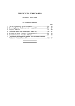 constitution of kenya, 2010