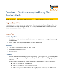The Adventures of Huckleberry Finn