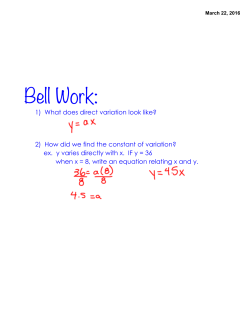 Bell Work