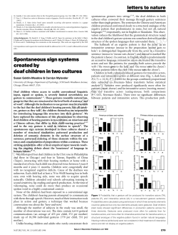 Spontaneous sign systems created by deaf children in two cultures