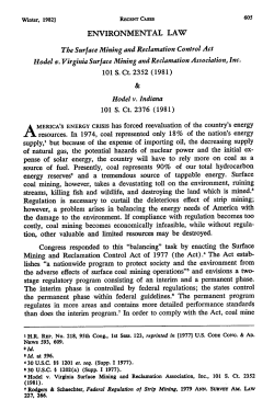 Hodel v. Virginia Surface Mining and Reclamation Association