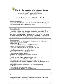 the autumn 2014 letter - The St Teresa Catholic Primary School