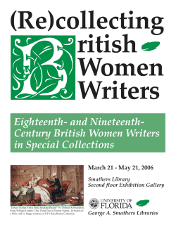 Eighteenth- and Nineteenth- Century British Women Writers in