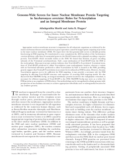Genome-Wide Screen for Inner Nuclear Membrane