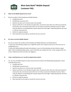 Mobile Deposit FAQs