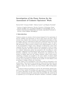 Investigation of the Fuzzy System for the Assessment of Cadastre