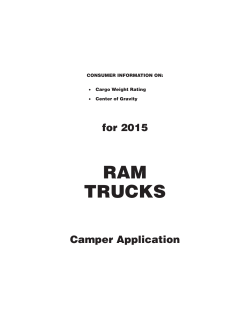 2015 Ram 1500/2500/3500 Truck Camper Guide
