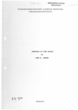 Proteins in fish muscle