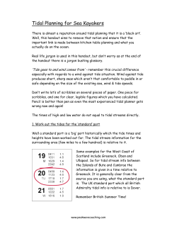 Tidal Planning - The UK Sea Kayak Guidebook