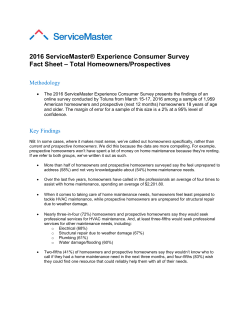 2016 ServiceMaster Experience Customer Survey