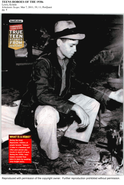TEENS HOBOES OF THE 1930s
