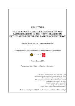 girl power the european marriage pattern (emp) and labour markets