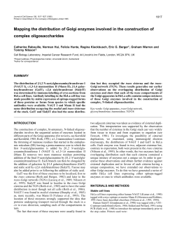 Mapping the distribution of Golgi enzymes involved in the