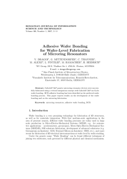 Adhesive Wafer Bonding for Wafer-Level Fabrication of Microring