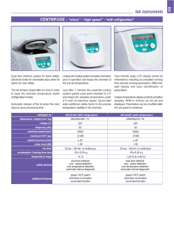 CENTRIFUGE - &ldquo;micro&rdquo; - &ldquo;high speed&rdquo;