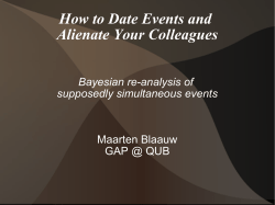 How to Date Events and Alienate Your Colleagues