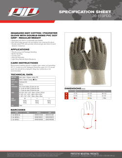 specification sheet 36-110pdd - Protective Industrial Products