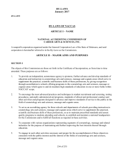 By-Laws - NACCAS