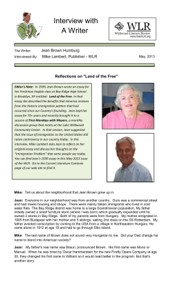 Interview with A Writer