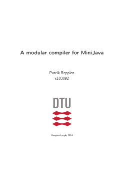 A modular compiler for MiniJava
