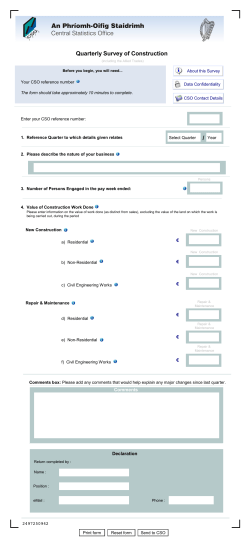 Quarterly Survey of Construction