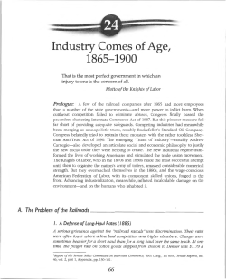 Industry Comes of Age 1865-1900