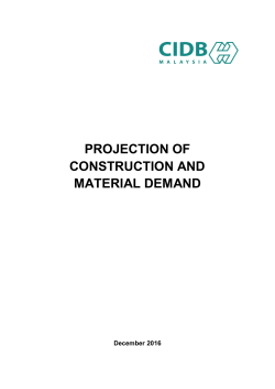 projection of construction and material demand
