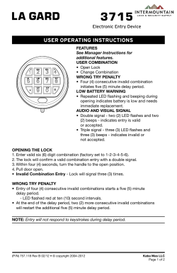3715 User Operating Instructions