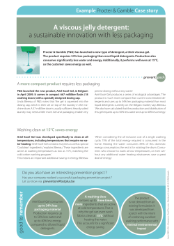 A viscous jelly detergent: a sustainable innovation