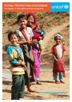 Social Protection in Myanmar: The Impact of Innovative Policies on