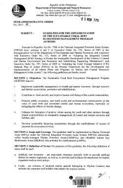 and habitat conservation, protection and rehabilitation