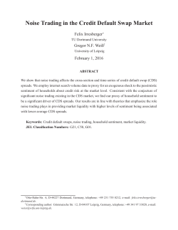 Noise Trading in the Credit Default Swap Market
