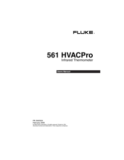 Fluke 561 Infrared Thermometer Manual PDF