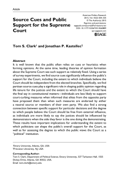 Source Cues and Public Support for the Supreme Court