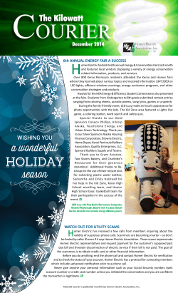 December 2014 Kilowatt Courier - Homer Electric Association Inc