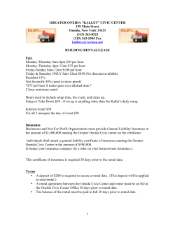 Lease Requirement Letter - The Kallet Civic Center