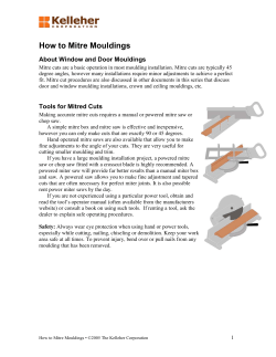 How to Mitre Mouldings