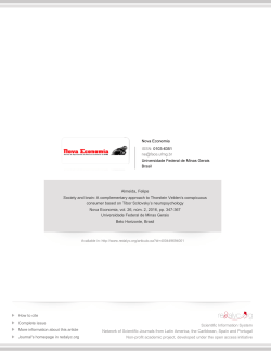 A complementary approach to Thorstein Veblen`s