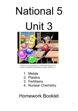 Homework Booklet - St Mungo`s High School