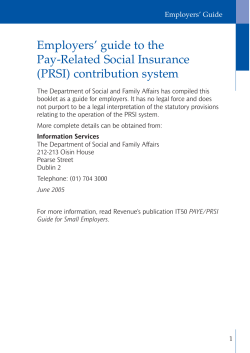 Employers` guide to the Pay-Related Social Insurance