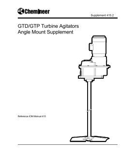 GTD/GTP Turbine Agitators Angle Mount Supplement