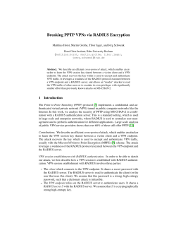 Breaking PPTP VPNs via RADIUS Encryption