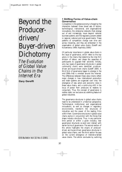 Beyond the Producer- driven/ Buyer