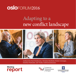 Adapting to a new conflict landscape