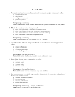 accounting i - FBLA-PBL
