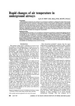 Rapid changes of air temperature in underground airways